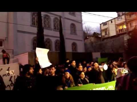 გაფიცული მეშახტეების მხარდამჭერი აქცია თბილისში